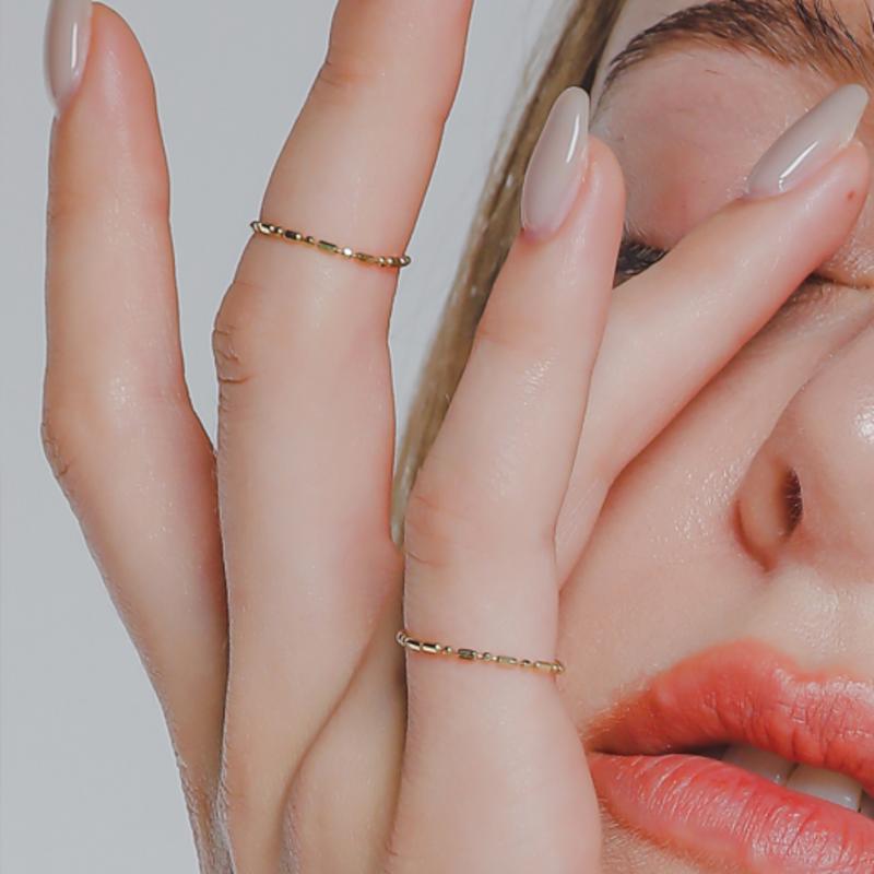 J.Lauren Dot Chain Silver Ring R0370