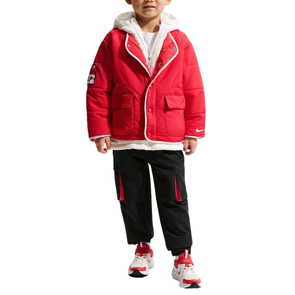 Nike Jacket Year Of The Horse Limited Edition New Year Style Warm Faux Two-Piece Drop Shoulder Kids Kids Jackets IU5334-657