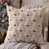 New Christmas Throw Cushion Case 18x18in Square Sofa Cushion Cover Xmas Tree Pattern Soft Pillowcase Party Decoration