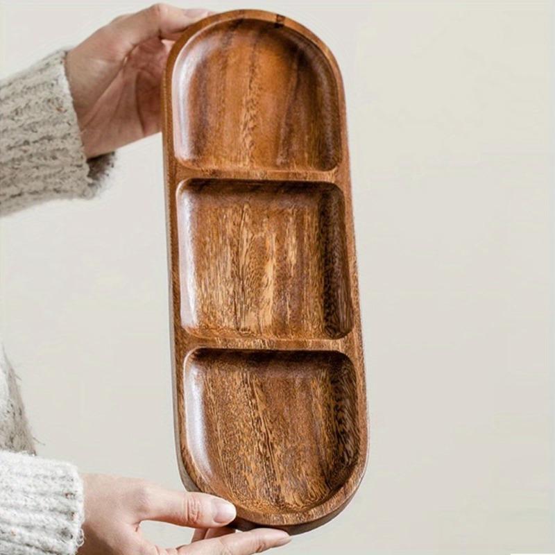 Wooden tray Dim sum tray tea tray stove cooking household wooden tableware rectangular cake wooden plate