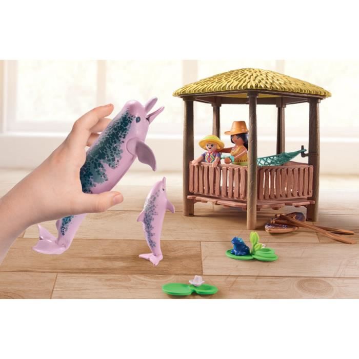 Playmobil - 71143 - wiltopia - paddles et dauphins roses