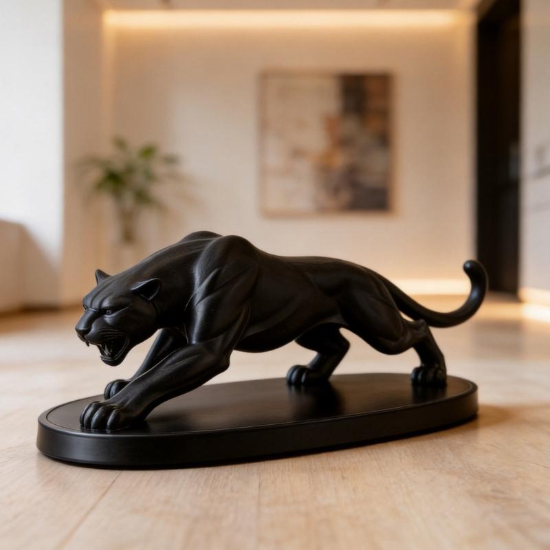 Animal Figure Home Accent with Base, Display Piece for Desk Shelf Office and Living Room Indoor Arrangements Daily