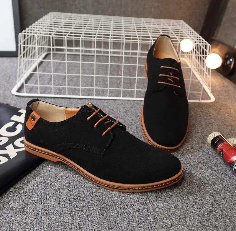 Marke  Frühling Große Größe 38-46 Wildleder Herrenschuhe Oxford Casual Klassische Sneakers Für Männlich Bequemes Schuhwerk