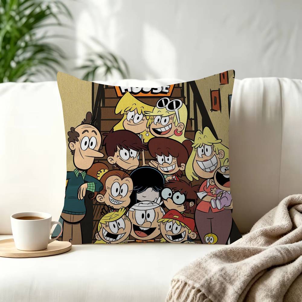 Popular Cartoon The Loud House Decorative Room Aesthetics Pillow Case Home Decor Bedroom Sofa Bed Pillow Cover x