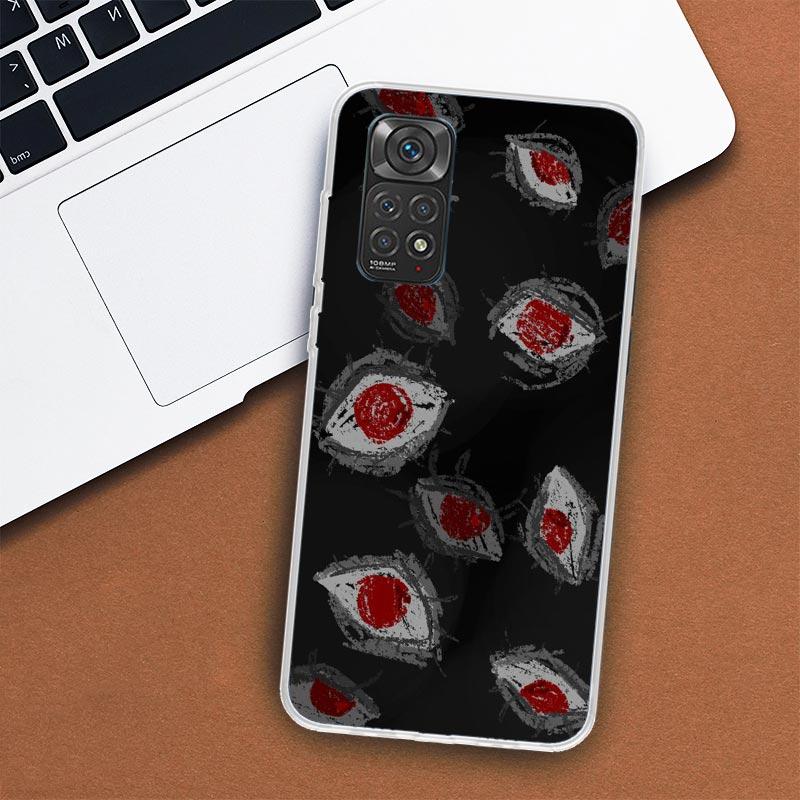 Scary Face Eyes Phone Case For Xiaomi Redmi Note 14 13 12 12S 11 Pro Plus 11S 10 10S 11T 11E Soft Transparent Shell Cover 13 12