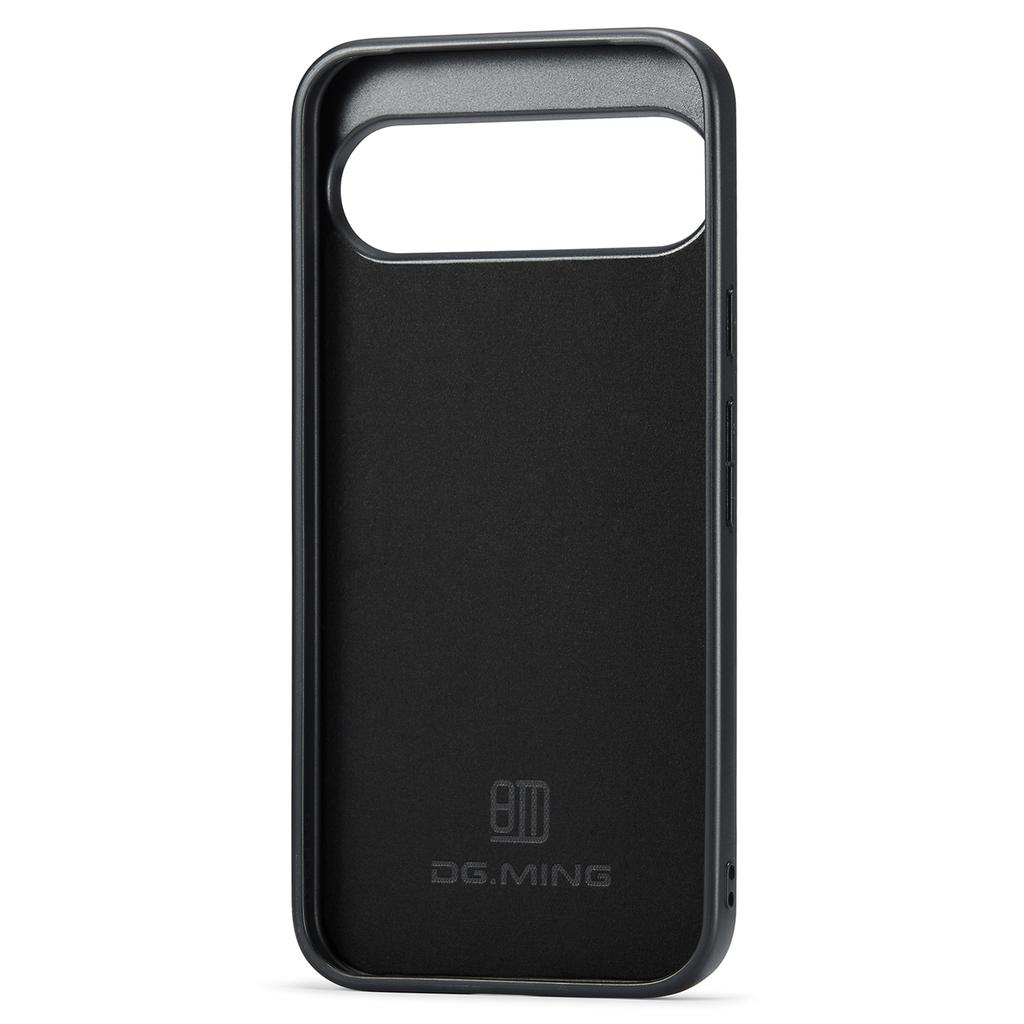 DG.MING For Google Pixel 9 Pro XL Case PU Leather Covered PC+TPU Hybrid Phone Shell