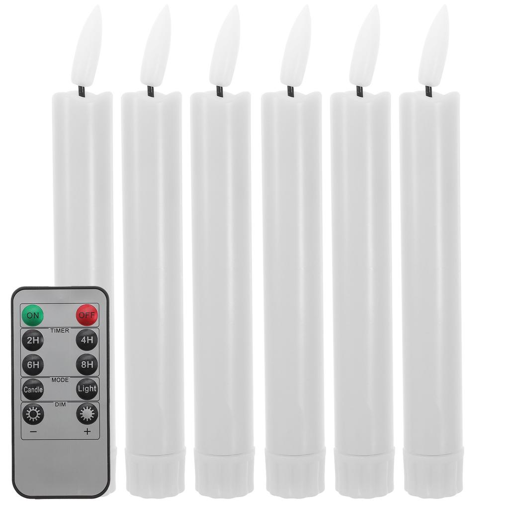 1 Set Of Led Electronic Light Operated Flameless Fake Candles For Wedding Party Festival Decor Simulation