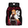 Demon Slayered Backpack Anime Characters Boy Polyester University Backpacks Print Streetwear School Bags Rucksack
