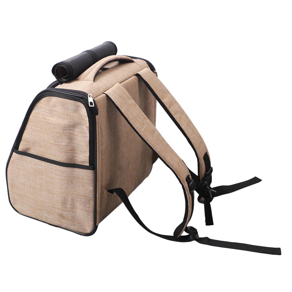 Pet Carrying Backpack Breathable Lightweight Portable Cat Travel Carrier Bag with Side Pocket for