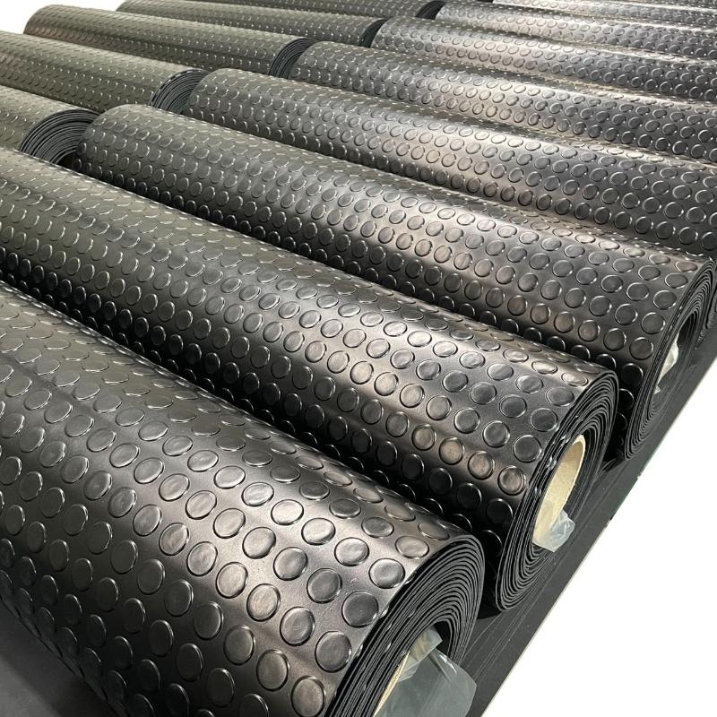 Round Buckle Rubber Sheet Anti Slip and Wear-resistant Industrial Grade Workshop/dock/aisle Special Anti Slip Pad