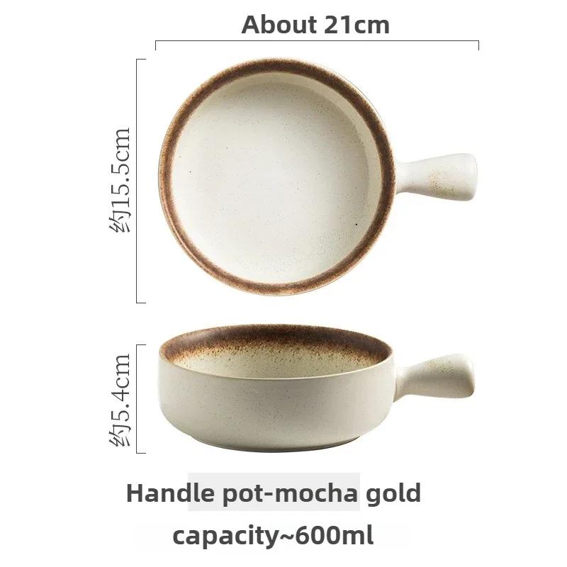 Baking Oven Cheese Baked Rice Salad Bowl Creative Anti Scalding Single Handle  Noodles In Soup Owl Instant Noodle  Fruit Bowl