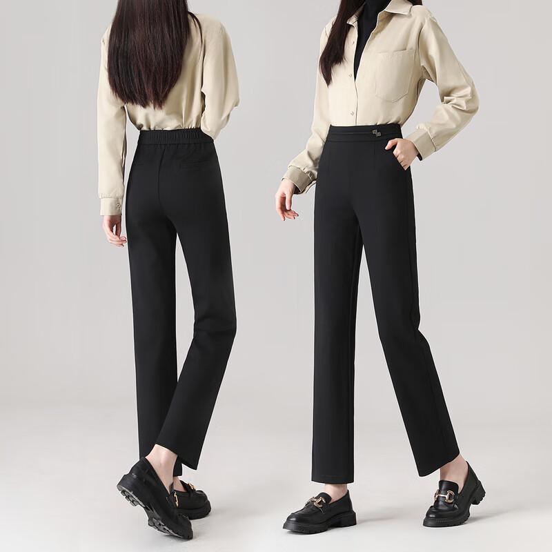 Sishuinianhua Women's Elegant Cropped Casual Pants L22003K1
