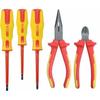Set of Insulated Pliers and Screwdrivers KS TOOLS - ERGOTORQUE® - 5 Pieces - Insulated Two-component 1000V