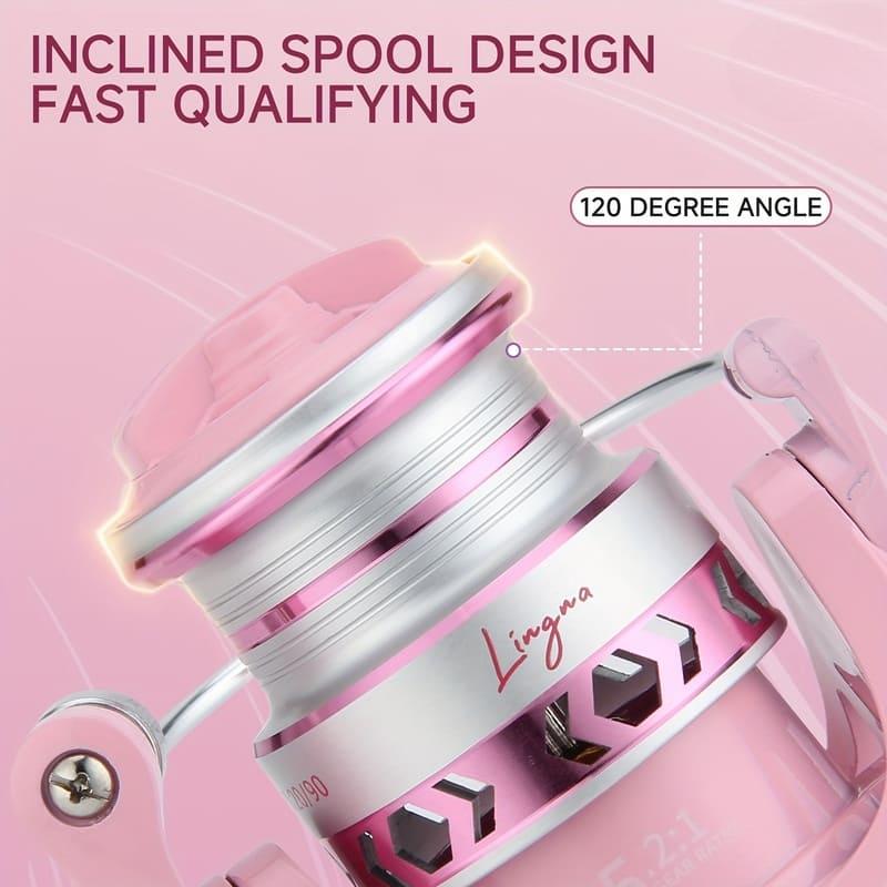 Macaron Color Spinning Fishing Reel  High Speed Gear Ratio Nylon Non-slip Grip Suitable for Freshwater Use Long-distance Casting Lure Micro-objects