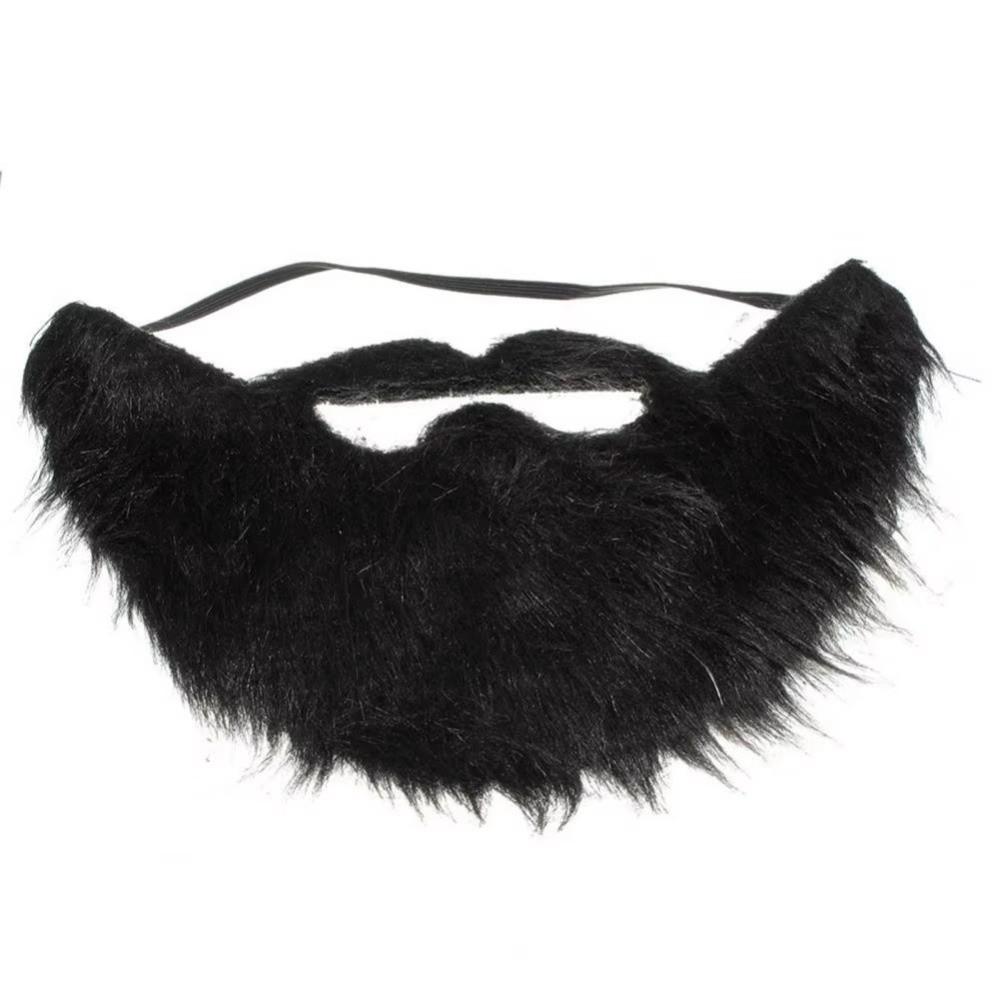 Elastic Band Fake Beard Mustache Soft Hair Facial Hair Props New Halloween Beard  Cosplay