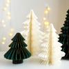 Weihnachts-Papierornamente, handgefertigte dekorative Stücke, Papier-Weihnachtsbaum-Desktop-Kunstwerk für Feiertags-Party-Dekoration