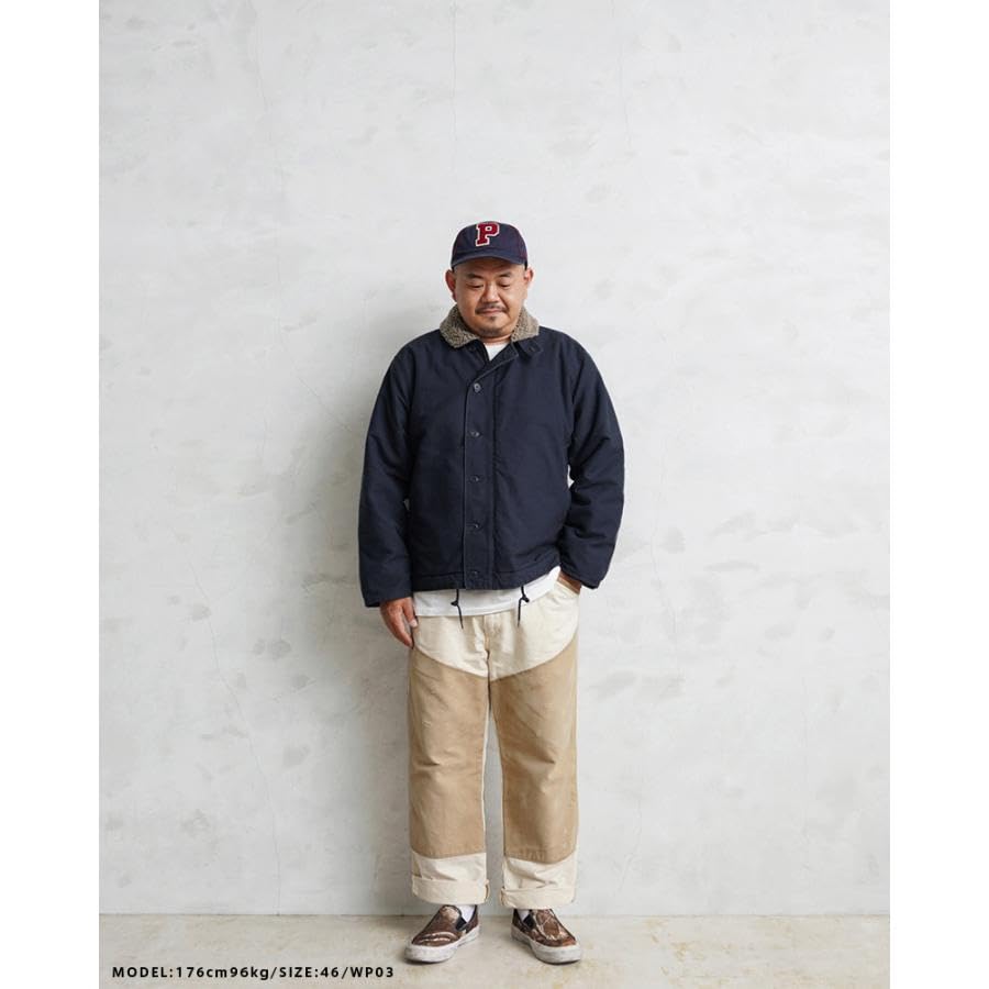 WAIPER Navy Deck Distressed Solid Navy Size 36 U.S. N-1 Jacket, - [WP03] (S)