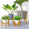 Wood Planter Pot Trays Flower Pot Rack Strong Free Standing Bonsai Holder
