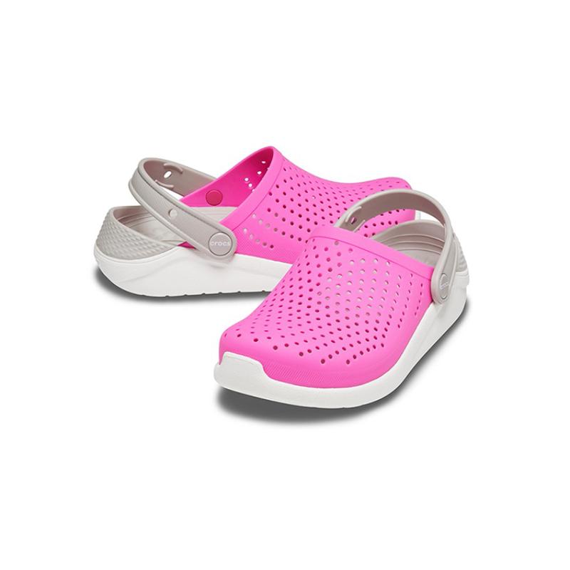 Crocs LiteRide Soft and Abrasion Resistant Sports Sandals Electric Powder Kids