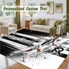 Crystal Velvet Square Rug Custom NameCristiano Ronaldo Pattern Non Slip Home Floor Decor Rug