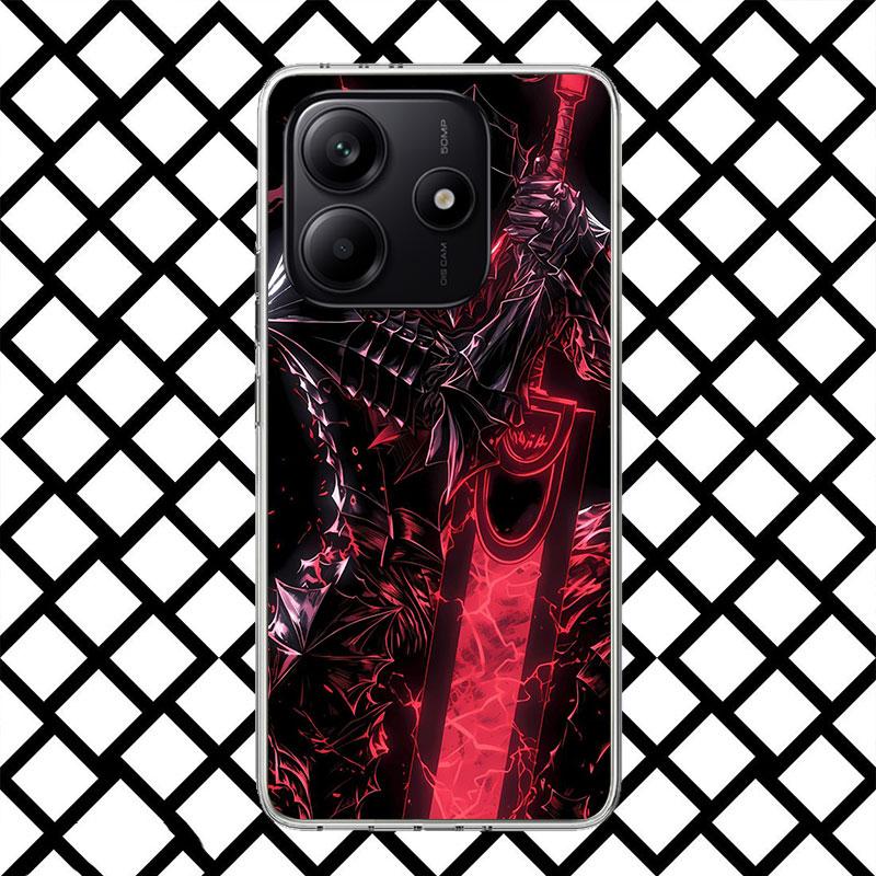 G-Guts B-Berserks Anime Phone Case for Xiaomi Redmi Note 15 14 14S 13 12 12S 11 Pro Plus 11E 11T 11S 10S 5G Soft Cover Fundas Re