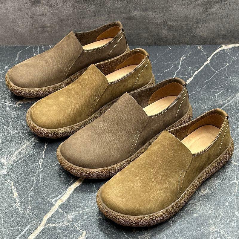 Fashion Men Casual Shoes Comfortable Men's Loafers Breathable Lightweight Leather Shoes Moccasins Slip On Walking Driving Shoes