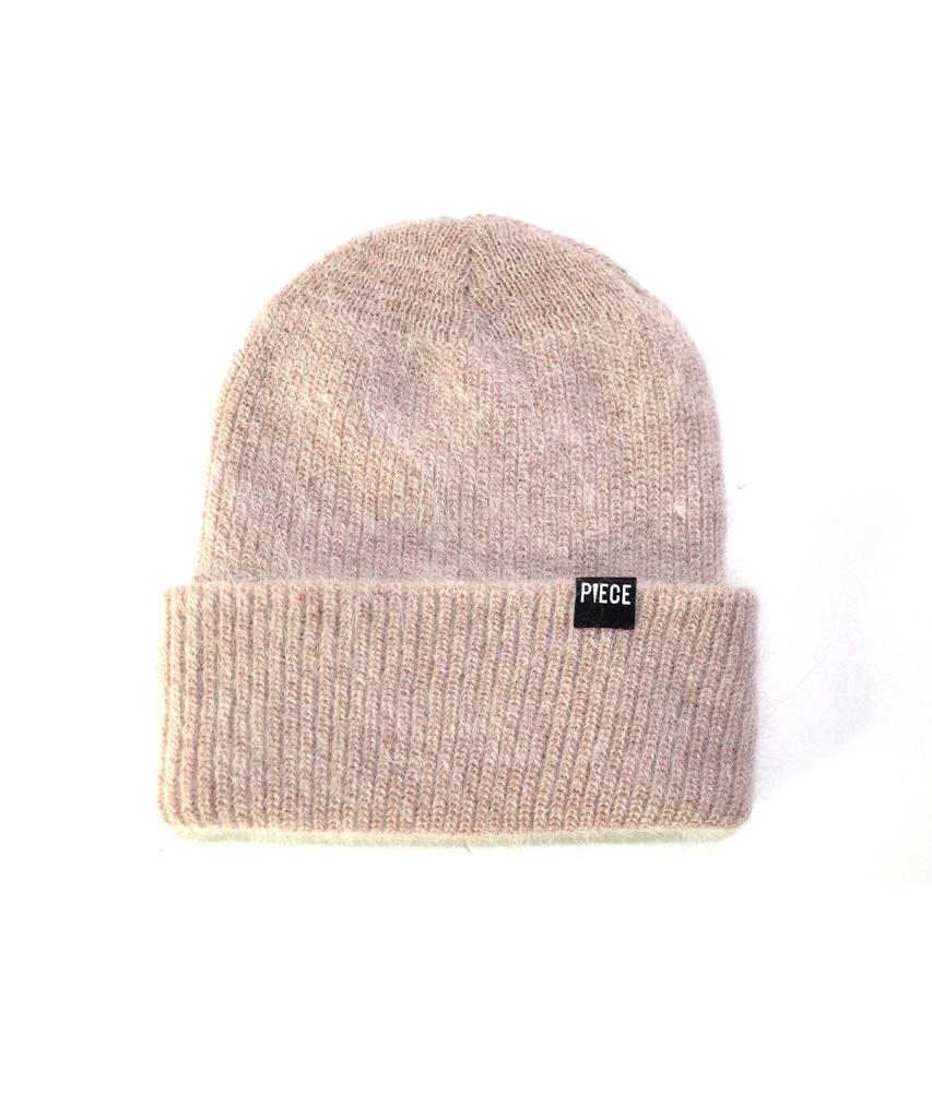 PEACE MAKER Piece Angora Beanie (Beige)