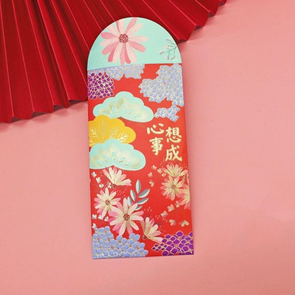 6Pcs Traditional Lucky Red Pocket Chinese Style Gift Bags  Birthday Celebration