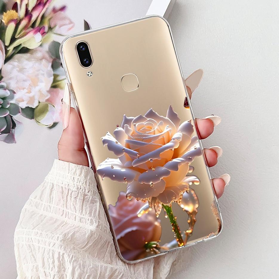 Für Vivo V9 Youth Hülle 1727 1726 Niedliche Liebesherz Bemalte Abdeckung Weiche Dünne Handyhülle Für Vivo Y85 Y89 V 9 Youth VivoV9 6GB Fundas