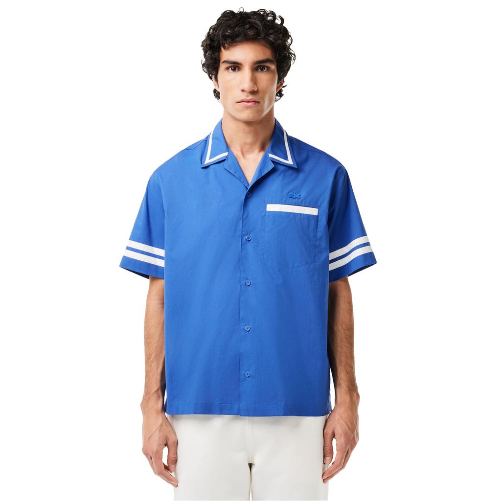 Lacoste Mens Cotton Twill Back Print Relaxed Fit Shirt
