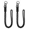 2 Stück Paracord Schlüsselanhänger mit Karabiner Paracord Halsband Schlüsselanhänger Strapazierfähiges geflochtenes Seil Halskette Schlüsselanhänger