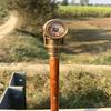 Brass Telescope Walking Stick Dollond London Spyglass Compass Handle with Wooden Cane Fathers Mothers Gift