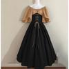 Women's Off‑Shoulder Half Sleeve Maxi Dress Loose Fit High Waist Vintage Renaissance Medieval Gown