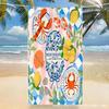 Mediterranean Lobster Lemon Beach Towel, Quick Drying Water Absorbing Beach Resort Pool Towel