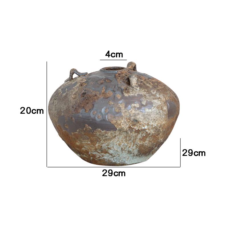 Retro Wabi-Sabi Zen Pottery Vase for Home and Hotel Decor