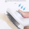 1pc Dog Brush, Cat Brush, Flea Comb, Automatic Cleaning Brush, Pet Grooming Brush, Pet Massage Brush, Shedding Grooming Brush, Mat Breaker Tool