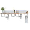 Vidaxl Wall Shelf Under Sink, Steel and Solid Acacia Wood