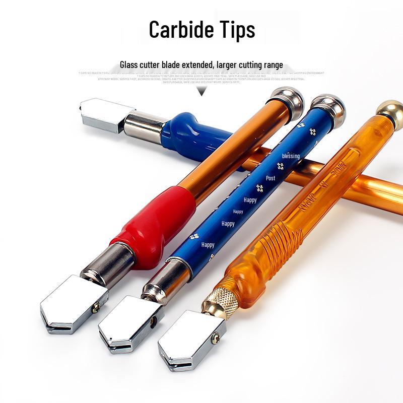 Diamond Glass Cutter & Scraper for Thick Tiles - Multi-Functional Roller Head Tool