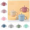 Double Handle Baby Training Cup Portable Toddlers Straw Water Bottle  Liquid Feed