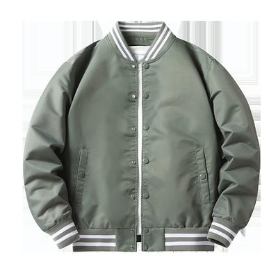 Farbeingesetzte Baseball-Uniform Herren Frühling und Herbst Bomberjacke Herren und Damen Gleicher Stil Paarkleidung Ins Trendige Arbeitsjacke