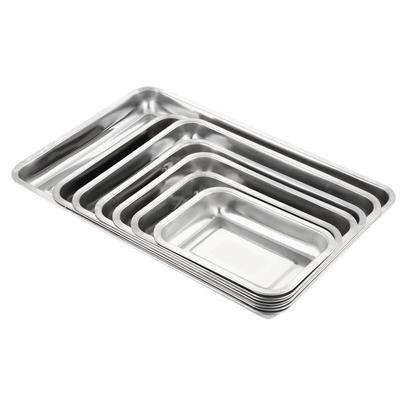 Wuhe Rechteckiges tiefes Serviertablett aus 304 Edelstahl