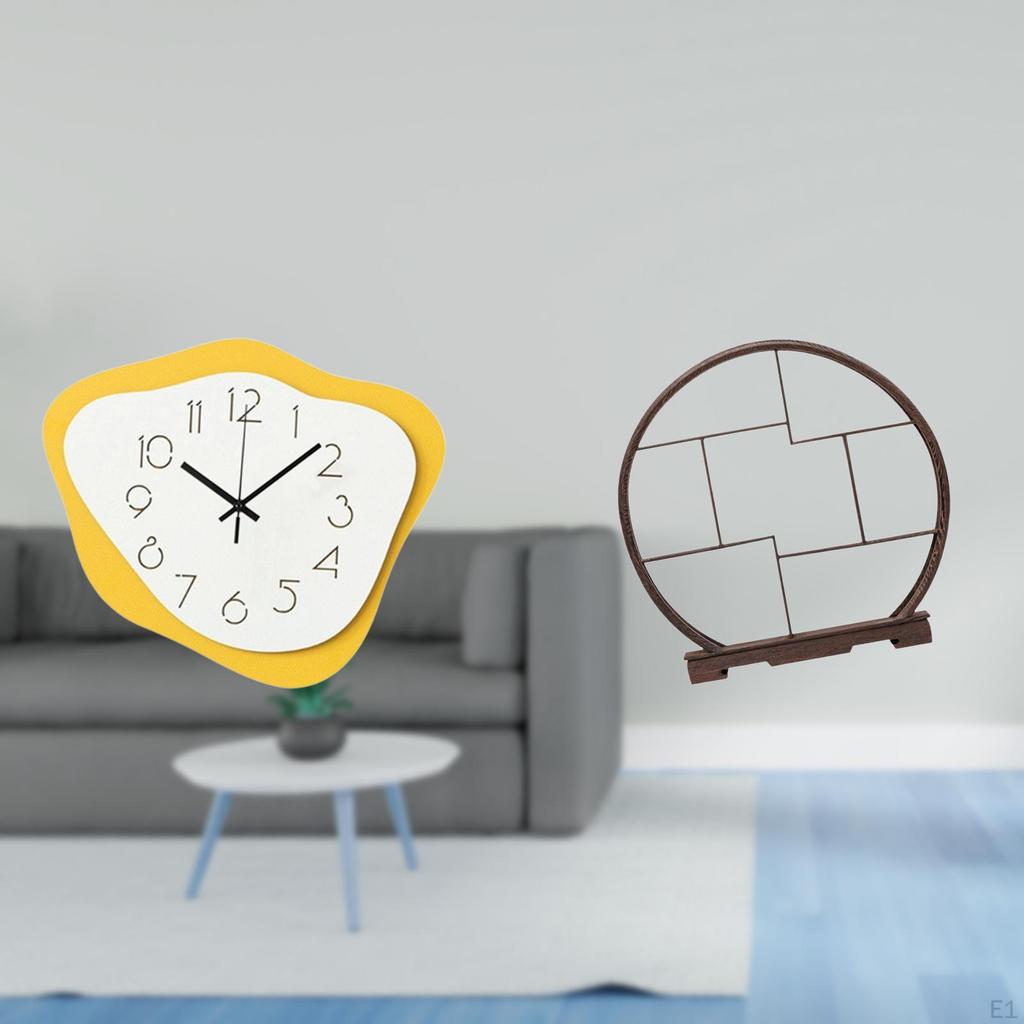 Acrylic Timepiece Display Stand Modern Wall Clock Organizer Silent Office Decor Antique Shelf