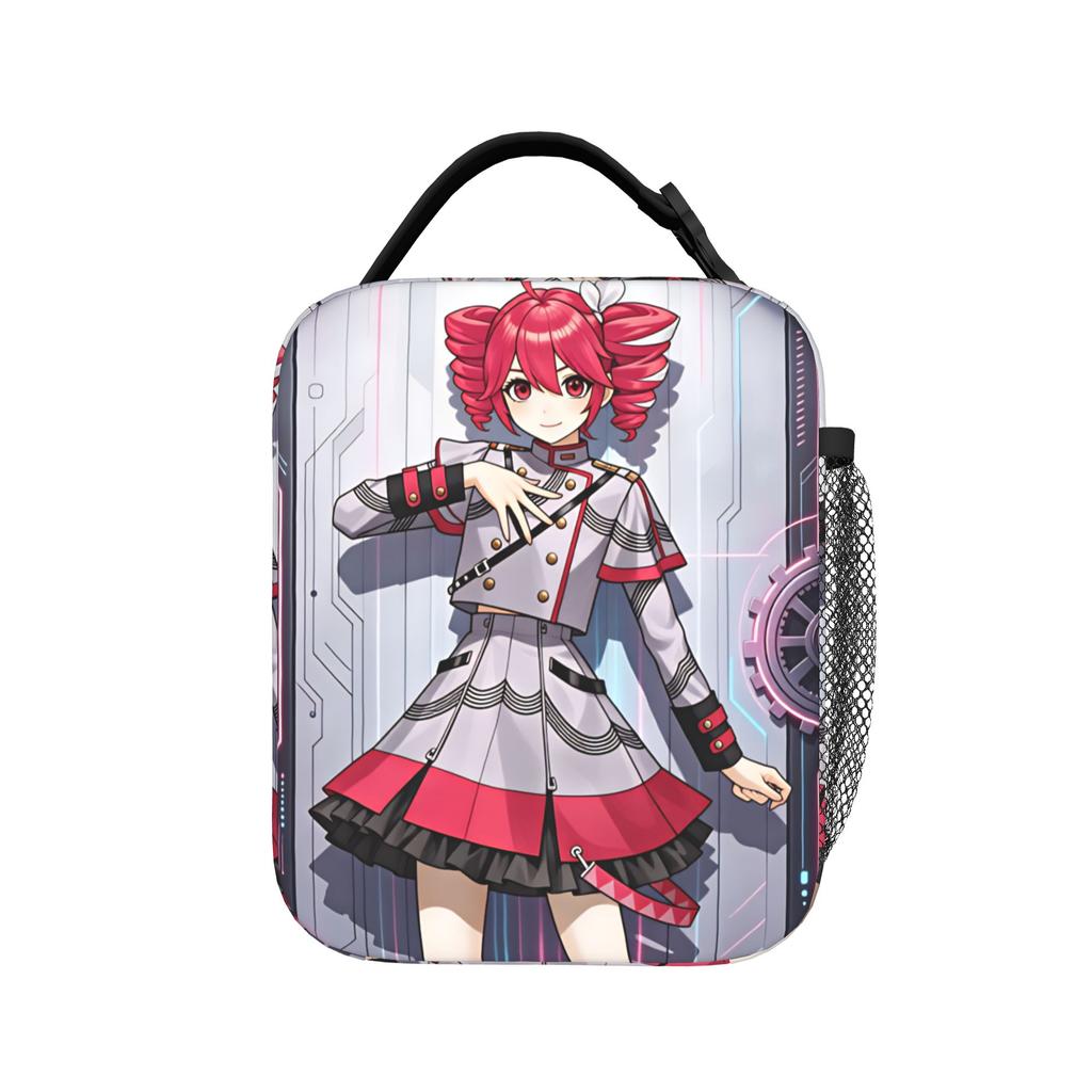 Cute Kasane Teto Lunch Bag Outdoor Picnic Lunch For Men Vintage Print Thermal Tote Handbags Oxford Portable Zipper Cooler Bag