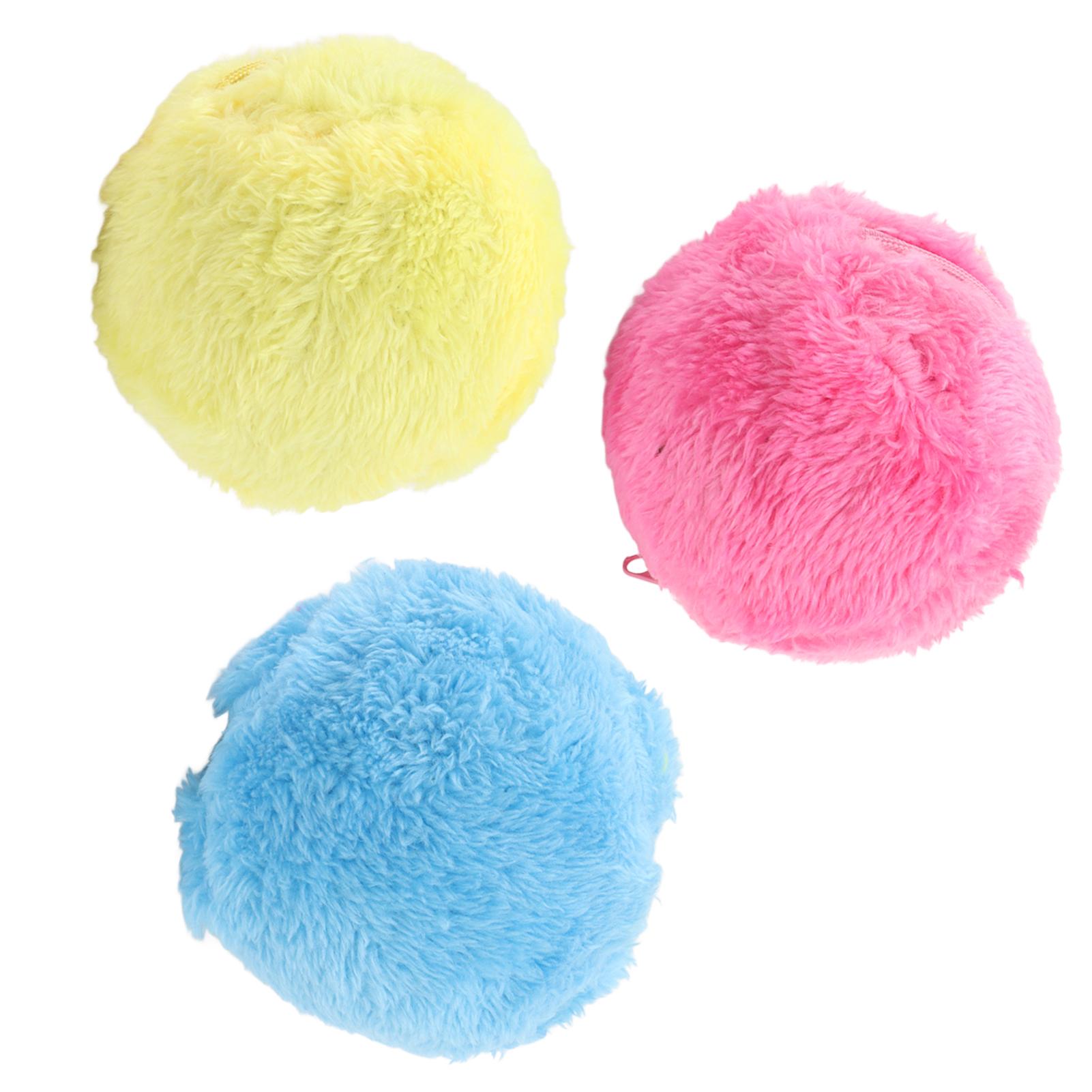 

Automatic Rolling Ball Floor Cleaning Attract Attention Pet Interactive Roller Ball Toy with Plush Cover