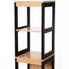 Bathroom Storage Column Cabinet Cozy Style Dim. 30L X 30W X 144H Cm 3 Shelves 2 Drawers Bamboo Black