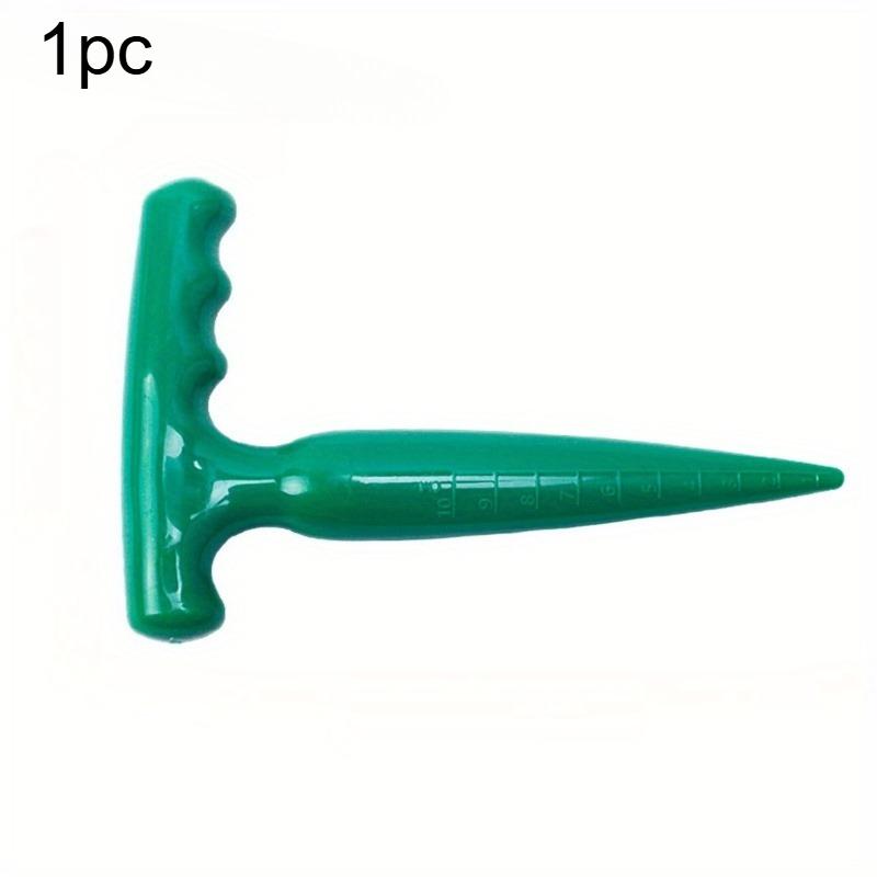 1pc Plastic Garden Hole Puncher Plant Seed and Seedling Dibber with Long Handle A Hole-digging Nursery Tool Gardening Accesorios