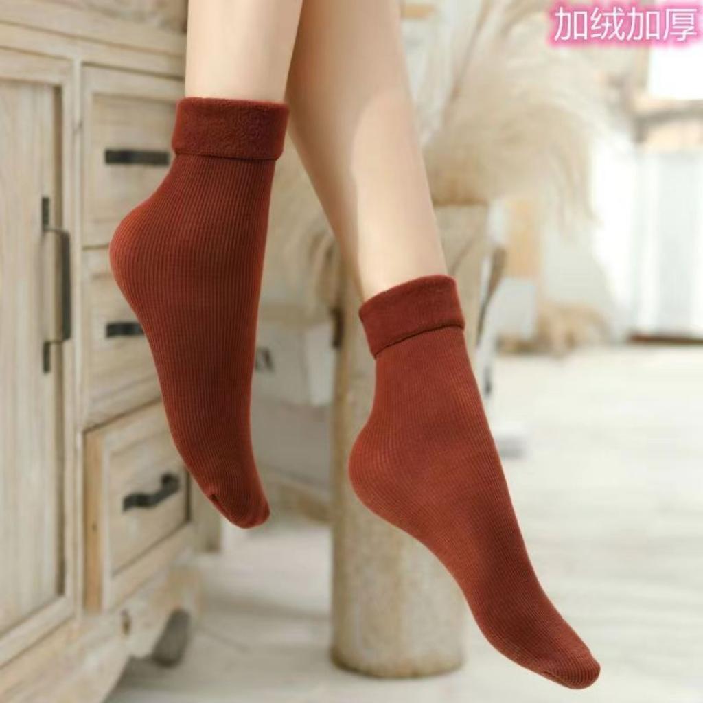 10-1 Women's Winter Warm Mid Tube Socks - Elastic Edge with Thickened Ribbed Design, Available In Multiple Colors, Suitable for Casual and Formal Wear