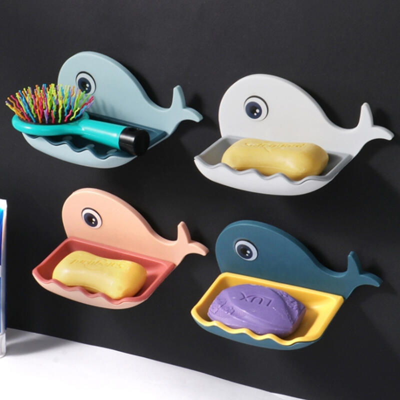 Flow Whale Wall-Mounted Bathroom Soap Dish Blue
