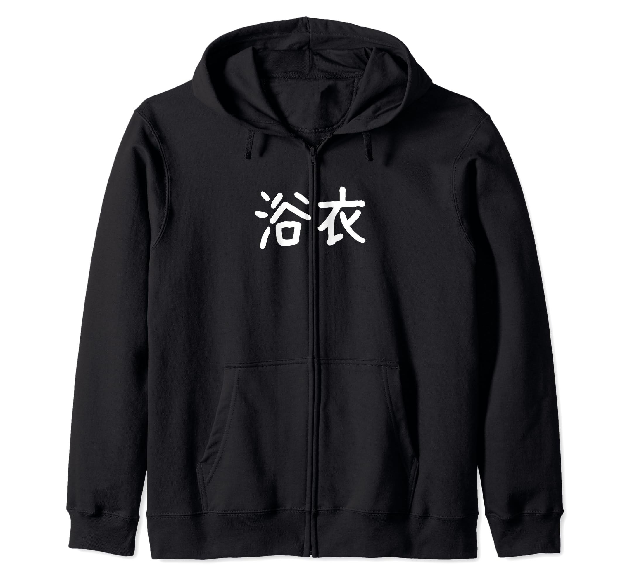 

Funny Yukata Zip Hoodie with Kanji Characters Yukata чёрный