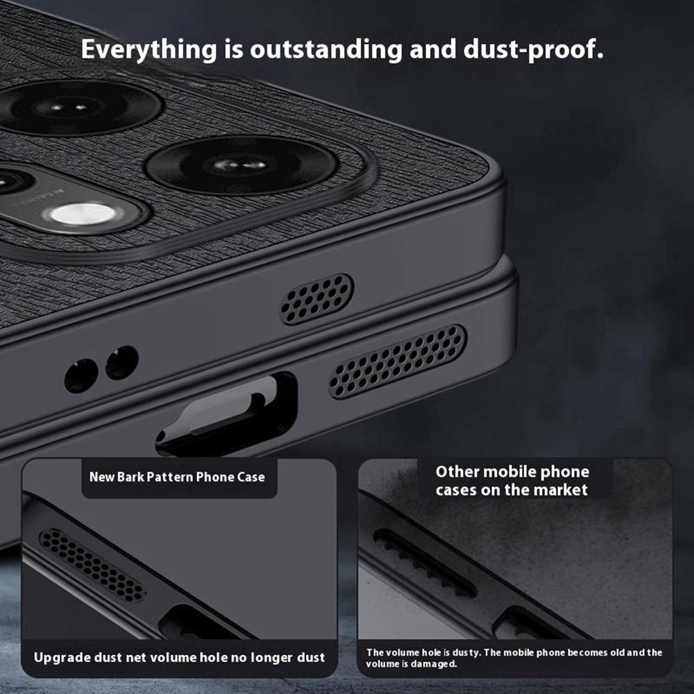 Dla Oppo Reno14 Pro 5G (Światowy) Etui Tekstura Drewna PU Skóra Powlekane PC TPU Pokrowiec na Telefon